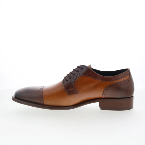 Johnston & Murphy 24-6202 Mens Brown Oxfords & Lace Ups Cap Toe Shoes