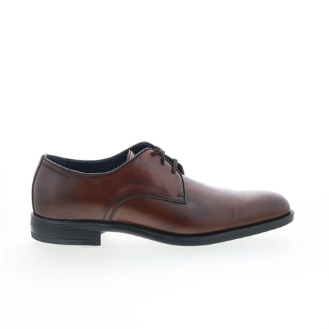 Johnston & Murphy 24-6324 Mens Brown Oxfords & Lace Ups Plain Toe Shoes