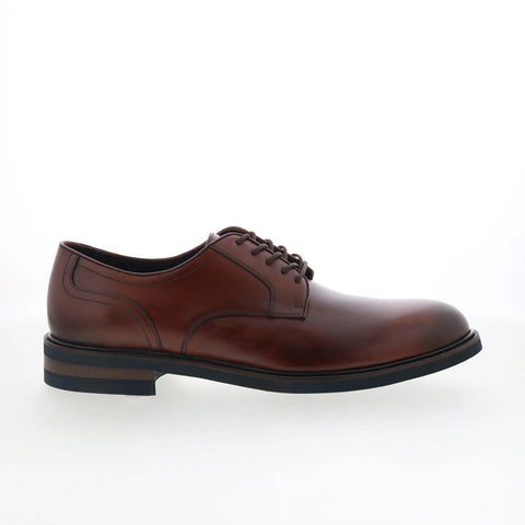 Johnston & Murphy 24-6346 Mens Brown Oxfords & Lace Ups Plain Toe Shoes