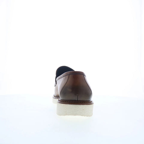 Johnston & Murphy 24-6386 Mens Brown Leather Loafers & Slip Ons Penny Shoes