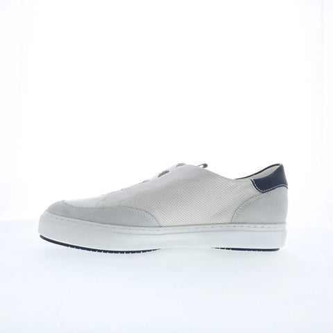 Johnston & Murphy 24-6548 Mens White Leather Lifestyle Sneakers Shoes