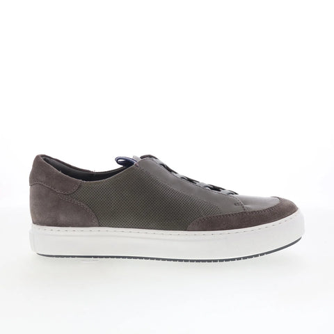 Johnston & Murphy 24-6549 Mens Gray Suede Lace Up Lifestyle Sneakers Shoes