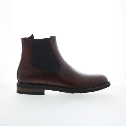 Johnston & Murphy 24-6610 Mens Brown Leather Pull On Chelsea Boots