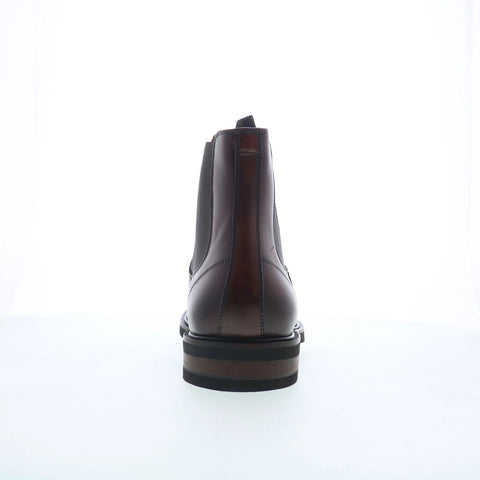 Johnston & Murphy 24-6610 Mens Brown Leather Pull On Chelsea Boots