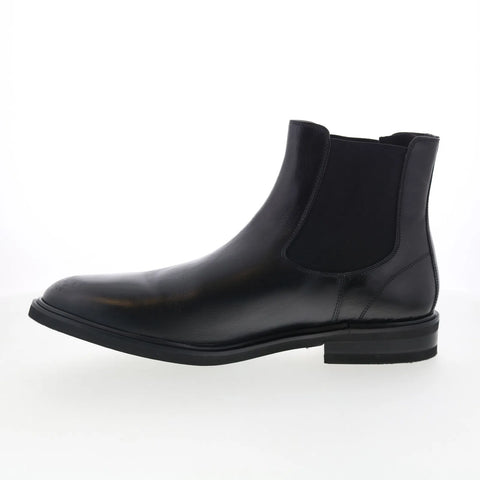 Johnston & Murphy 24-6611 Mens Black Leather Pull On Chelsea Boots
