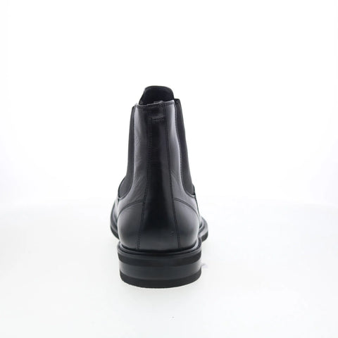 Johnston & Murphy 24-6611 Mens Black Leather Pull On Chelsea Boots