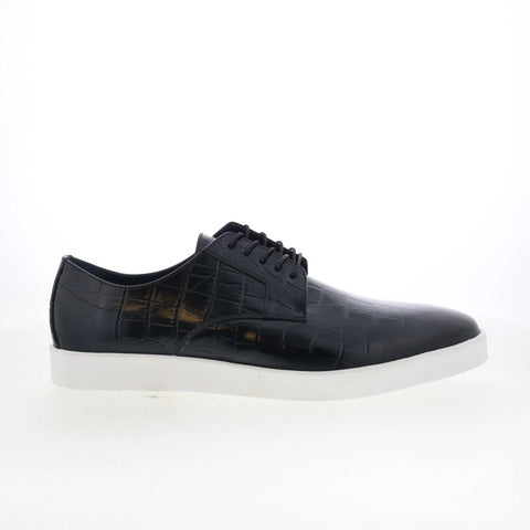 Johnston & Murphy 24-6681 Mens Black Leather Oxfords & Lace Ups Casual Shoes
