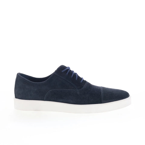 Johnston & Murphy 24-6695 Mens Blue Suede Oxfords & Lace Ups Cap Toe Shoes