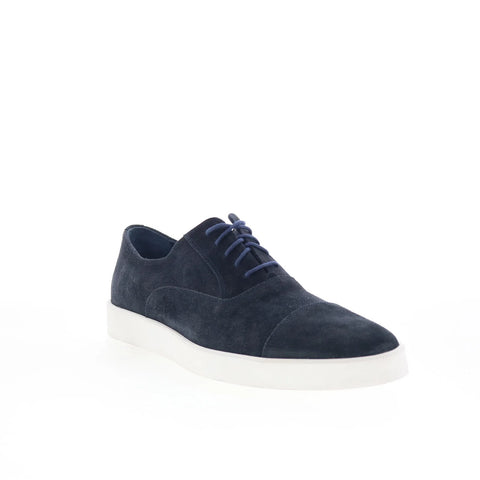 Johnston & Murphy 24-6695 Mens Blue Suede Oxfords & Lace Ups Cap Toe Shoes