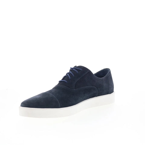 Johnston & Murphy 24-6695 Mens Blue Suede Oxfords & Lace Ups Cap Toe Shoes
