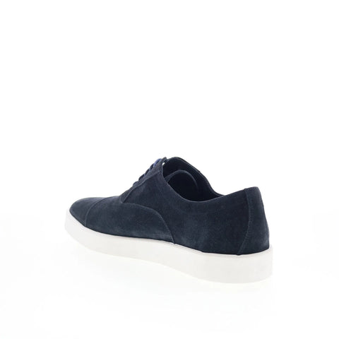 Johnston & Murphy 24-6695 Mens Blue Suede Oxfords & Lace Ups Cap Toe Shoes