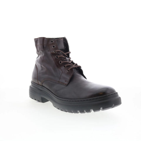 Johnston & Murphy 24-6720 Mens Brown Leather Lace Up Casual Dress Boots