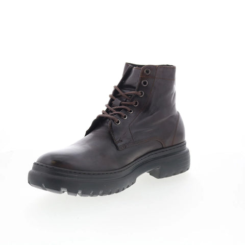 Johnston & Murphy 24-6720 Mens Brown Leather Lace Up Casual Dress Boots