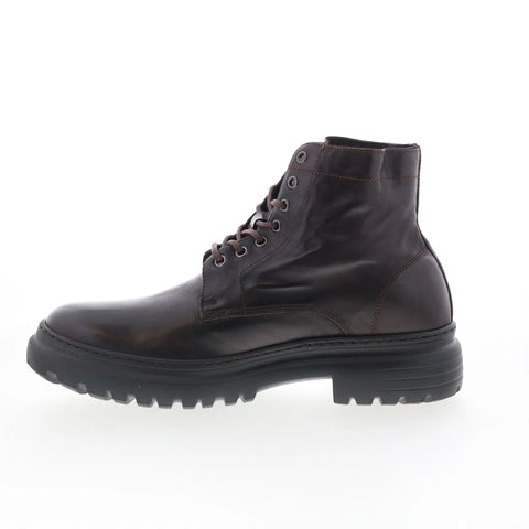 Johnston & Murphy 24-6720 Mens Brown Leather Lace Up Casual Dress Boots