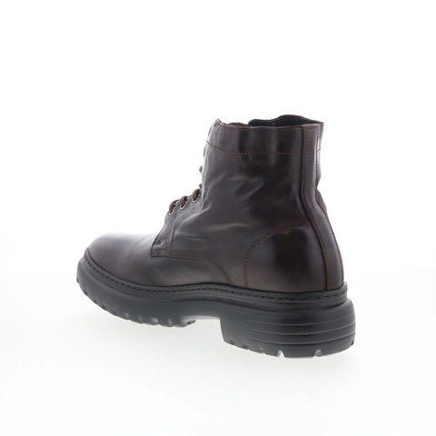 Johnston & Murphy 24-6720 Mens Brown Leather Lace Up Casual Dress Boots