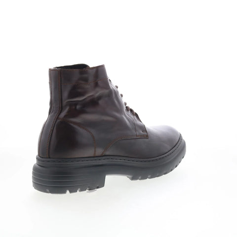 Johnston & Murphy 24-6720 Mens Brown Leather Lace Up Casual Dress Boots