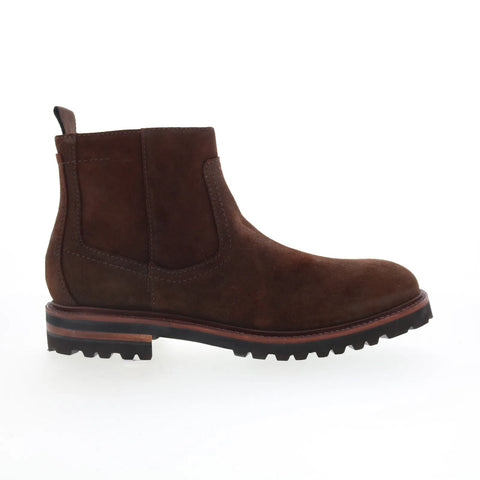 Johnston & Murphy 24-6770 Mens Brown Leather Pull On Casual Dress Boots