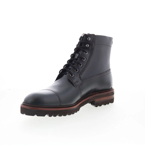 Johnston & Murphy 24-6775 Mens Black Leather Lace Up Casual Dress Boots