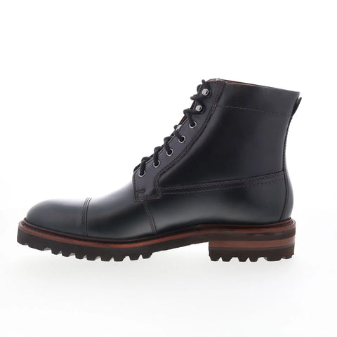 Johnston & Murphy 24-6775 Mens Black Leather Lace Up Casual Dress Boots