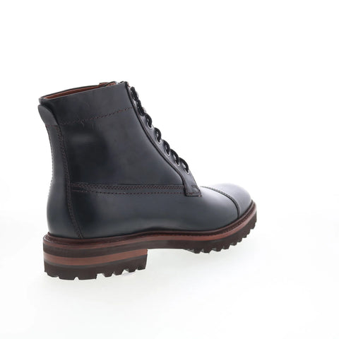Johnston & Murphy 24-6775 Mens Black Leather Lace Up Casual Dress Boots