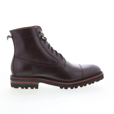 Johnston & Murphy 24-6776 Mens Brown Leather Lace Up Casual Dress Boots