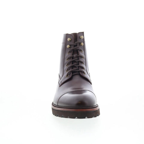 Johnston & Murphy 24-6776 Mens Brown Leather Lace Up Casual Dress Boots