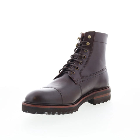 Johnston & Murphy 24-6776 Mens Brown Leather Lace Up Casual Dress Boots