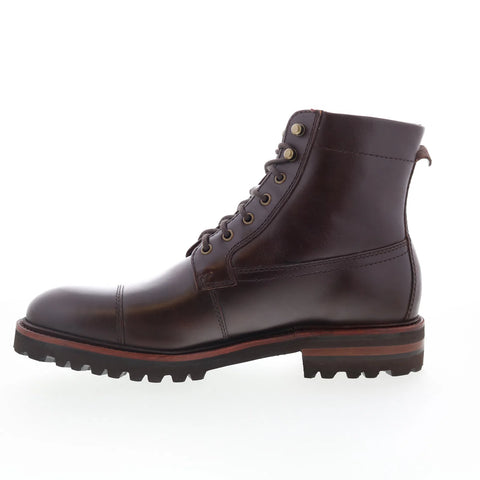 Johnston & Murphy 24-6776 Mens Brown Leather Lace Up Casual Dress Boots