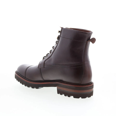Johnston & Murphy 24-6776 Mens Brown Leather Lace Up Casual Dress Boots