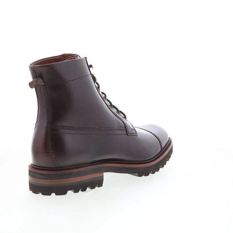 Johnston & Murphy 24-6776 Mens Brown Leather Lace Up Casual Dress Boots