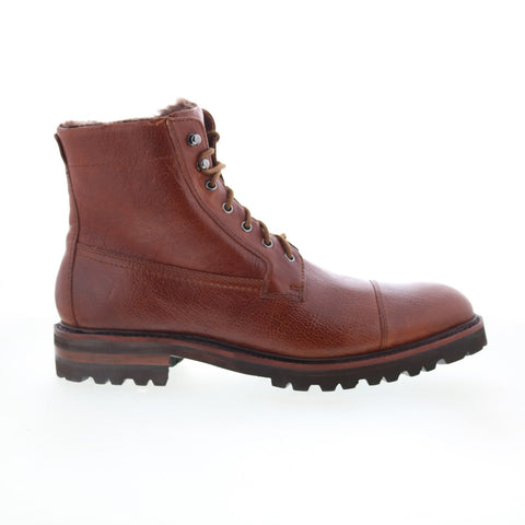 Johnston & Murphy Men's Dudley Lug Cap Toe Shearling Boot - Cognac Full Grain/Shearling - Size 10.5 Johnston & Murphy Men's Dudley Lug Cap Toe Shearling Boot - Cognac Full Grain/Shearling - Size 10.5