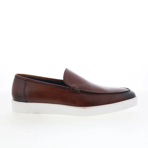 Johnston & Murphy 24-6862 Mens Brown Leather Loafers & Slip Ons Casual Shoes
