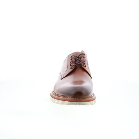 Johnston & Murphy Jenson European Calfskin Mens Brown Oxfords Casual Shoes