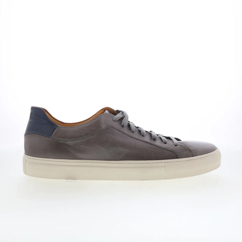 Johnston & Murphy 24-6909 Mens Gray Leather Lace Up Lifestyle Sneakers Shoes