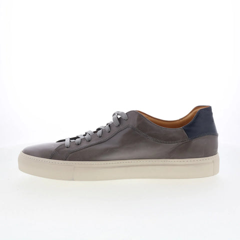 Johnston & Murphy 24-6909 Mens Gray Leather Lace Up Lifestyle Sneakers Shoes