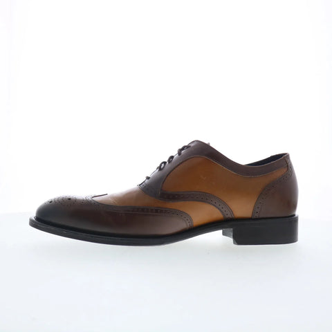 Johnston & Murphy 24-6930 Mens Brown Oxfords Wingtip & Brogue Shoes