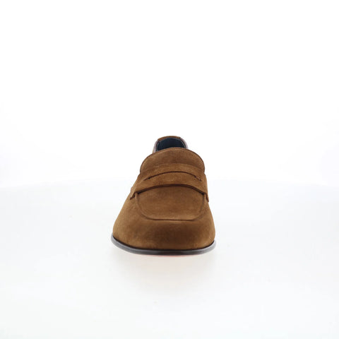 Johnston & Murphy 24-6950 Mens Brown Suede Loafers & Slip Ons Penny Shoes