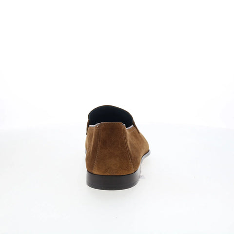 Johnston & Murphy 24-6950 Mens Brown Suede Loafers & Slip Ons Penny Shoes