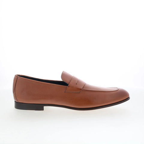 Johnston & Murphy 24-6952 Mens Brown Leather Loafers & Slip Ons Penny Shoes
