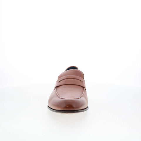 Johnston & Murphy 24-6952 Mens Brown Leather Loafers & Slip Ons Penny Shoes