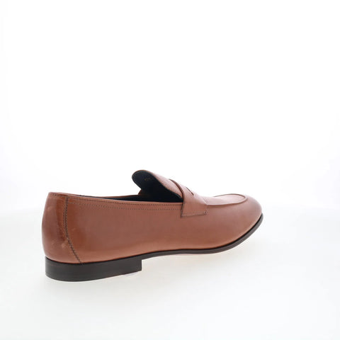 Johnston & Murphy 24-6952 Mens Brown Leather Loafers & Slip Ons Penny Shoes