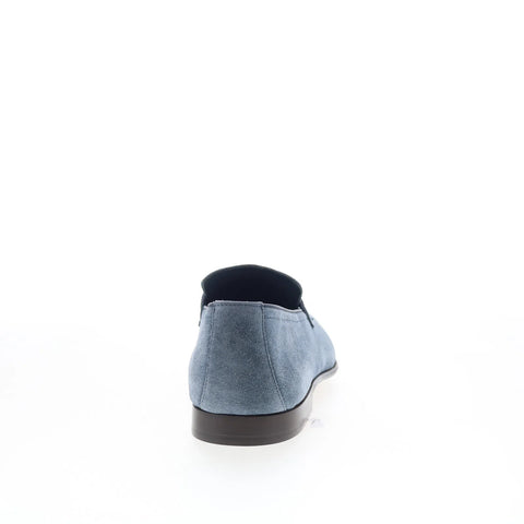 Johnston & Murphy 24-6957 Mens Blue Suede Loafers & Slip Ons Penny Shoes
