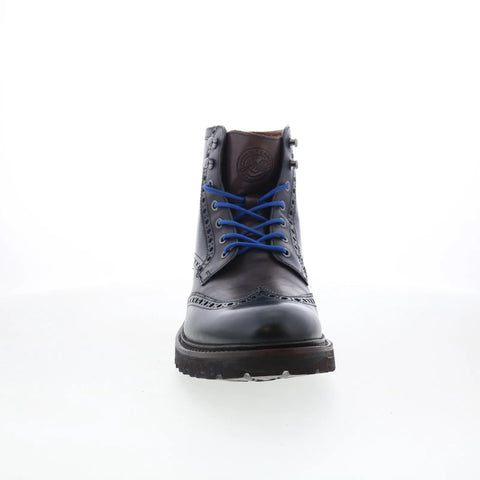 Johnston & Murphy 24-7116 Mens Blue Leather Lace Up Casual Dress Boots