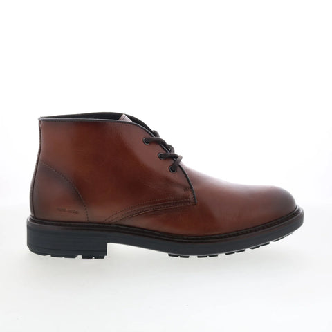 Johnston & Murphy 24-7124 Mens Brown Leather Lace Up Chukkas Boots