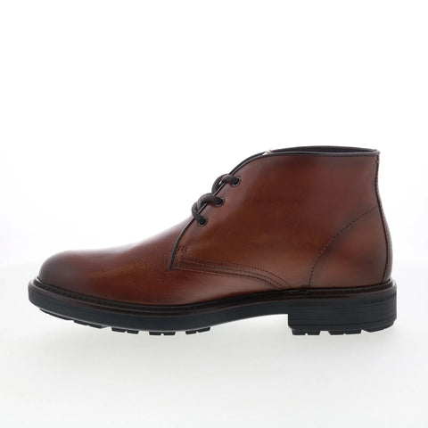 Johnston & Murphy 24-7124 Mens Brown Leather Lace Up Chukkas Boots