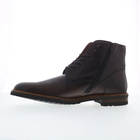 Johnston & Murphy 24-7141 Mens Brown Leather Lace Up Casual Dress Boots