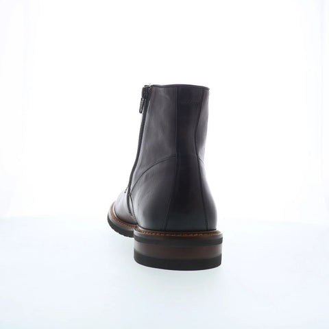 Johnston & Murphy 24-7141 Mens Brown Leather Lace Up Casual Dress Boots