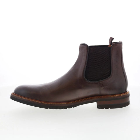 Johnston & Murphy 24-7156 Mens Brown Leather Pull On Chelsea Boots