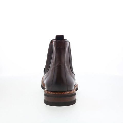 Johnston & Murphy 24-7156 Mens Brown Leather Pull On Chelsea Boots
