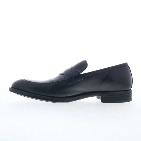 Johnston & Murphy 24-7185 Mens Black Leather Loafers & Slip Ons Casual Shoes